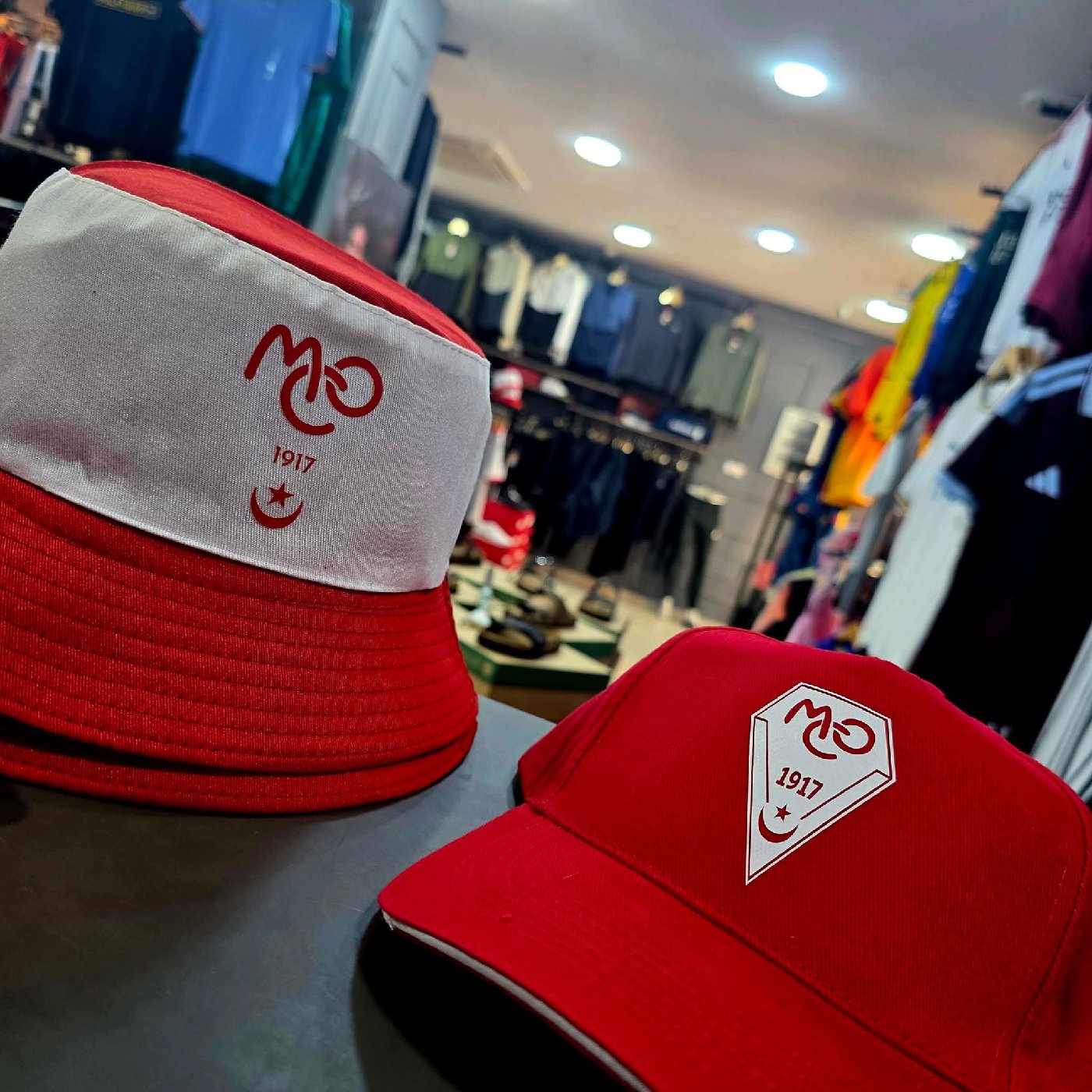 🧢 كاسكاط HAMRAWA – موديل 1917 🔴⚪ — صورة 3